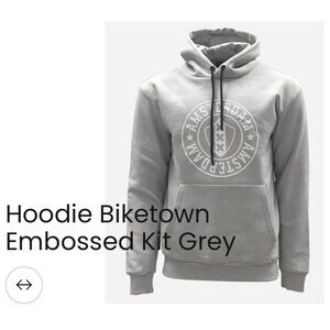 Fox Original Mens Amsterdam Bike Town Gray Embossed Hoodie Sweatshirts XL